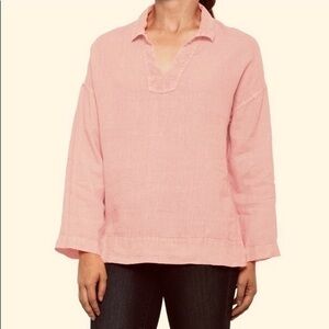 C&C California peach linen v neck top